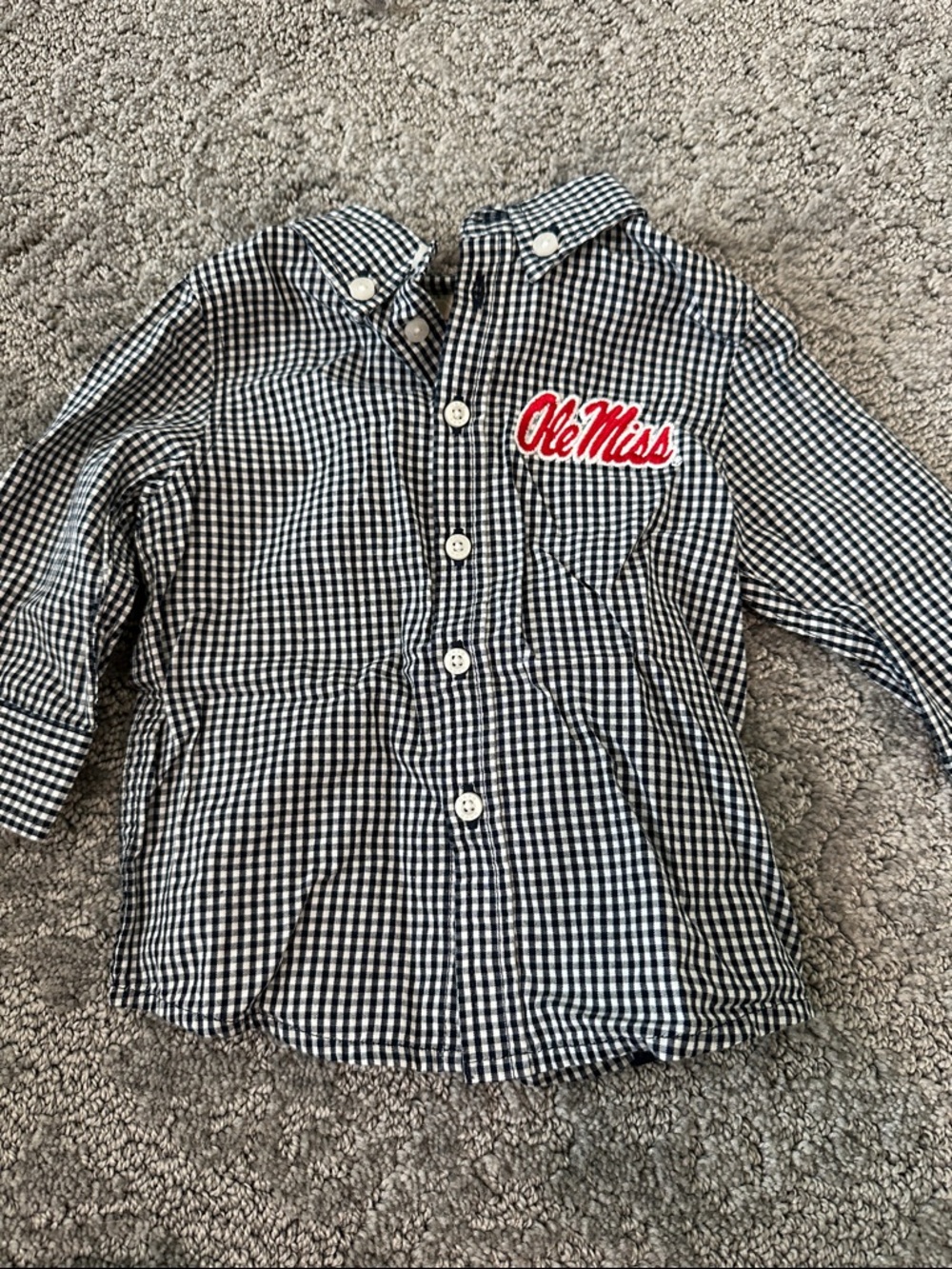 Black & White Gingham Button-Down Shirt - Kids